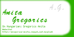 anita gregorics business card